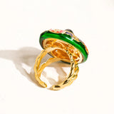 Darla Gold Vintage Statement Oval Ring