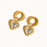 Savon Two Tone Classic Heart Earring