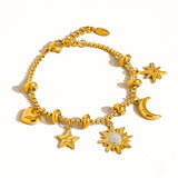 Fenix Star and Moon Charm Bracelet