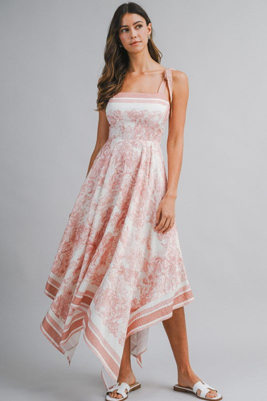 dusty pink midi dress Cottage Magic Midi Dress