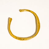 Ruvic 18K Gold Textured Open Cuff Bracelet