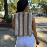 Demi Faux Fur Cropped Vest