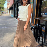 Full of Charm Pleated Midi Skirt