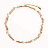 Josephine-Rose Bohemian Rose Pearl and Bead Necklace