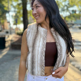 Demi Faux Fur Cropped Vest
