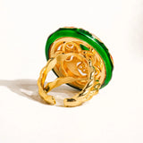 Darla Gold Vintage Statement Oval Ring