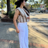 Demi Faux Fur Cropped Vest