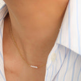 Luxe Petite Pearl 18K Choker - Lauren-Single Pearl