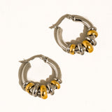 Novine 18K Gold Two-Tone Hoop Earrings - Multi-Colored