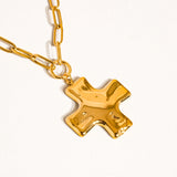 Bari 18K Gold Cross Chain Necklace