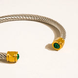 Vail Stone Braided Bangle - Multi-Colored