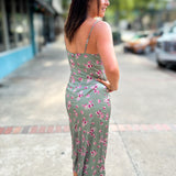 Hostess V Neck Slip Maxi Dress
