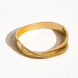 Yuna 18K Gold Chain Bangle Bracelet