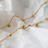Golden Grace Beaded Y Lariat Necklace