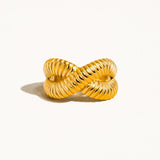 Nia Cross Spiral Ring
