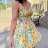 Daisy Chain Smocked Mini Dress