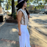 Demi Faux Fur Cropped Vest