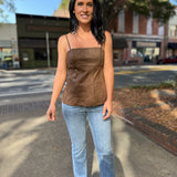 Dark Oak Straight Neck Cami Top