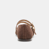 Baylee Grommet Ballet Flats - Dk Brown Perforated Suede