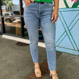Tummy Control High Rise Slim Straight Jeans
