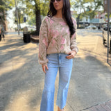 Camila Eyelash Yarn Jacquard Pullover Sweater