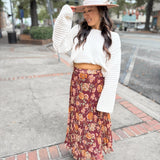 Timeless Pleat Midi Skirt