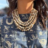 Designer Inspired Layered Beaded Necklace