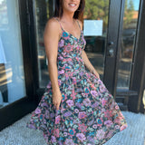 Paisley Bloom Midi Dress