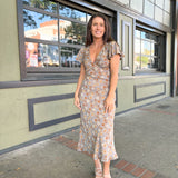 Enchanting Bloom Fitted Midi Dress