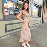 Enchanting Bloom Fitted Midi Dress
