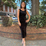 Timeless Velvet Charm Midi Dress