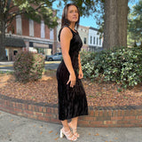Timeless Velvet Charm Midi Dress