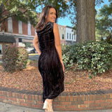 Timeless Velvet Charm Midi Dress