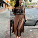 Espresso Flare Skirt