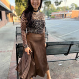 Espresso Flare Skirt