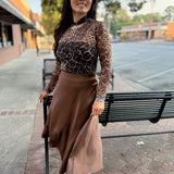 Espresso Flare Skirt