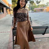 Espresso Flare Skirt