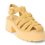 Tavi Platform Sandal- Natural Raffia