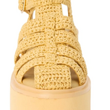Tavi Platform Sandal- Natural Raffia