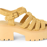 Tavi Platform Sandal- Natural Raffia