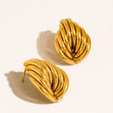 Lysandra 18K Gold Layered Teardrop Earrings