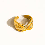 Nia Cross Spiral Ring