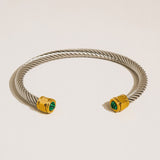Vail Stone Braided Bangle - Multi-Colored