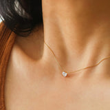 Bonnie 18K Petite Heart CZ Necklace
