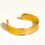 Zavra 18K Gold Hammered Cuff Bracelet