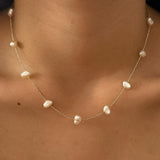 Ida 18K Petite Pearl Necklace