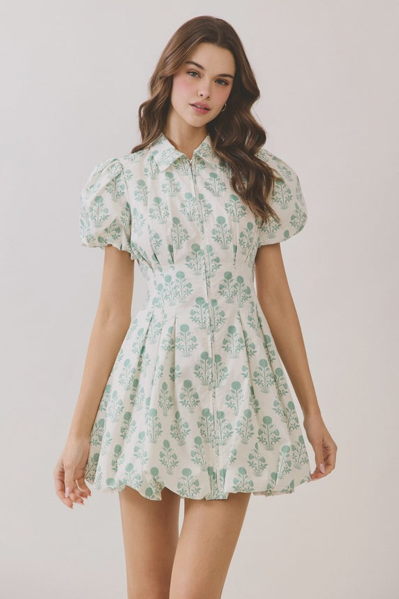 green bubble hem dress Keeping My Grace Light Green Bubble Hem Embellished Dress, Small - The Mint Julep Boutique
