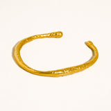 Ruvic 18K Gold Textured Open Cuff Bracelet