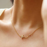 Clyra 18K Gold Dainty Flower Pendant Necklace