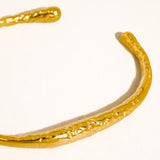 Ruvic 18K Gold Textured Open Cuff Bracelet
